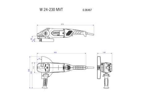 Купить УШМ METABO W 24-230 MVT 606467000 фото №3