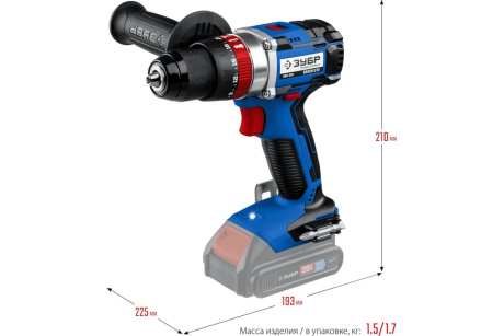 Купить Дрель-шуруповерт акк. ЗУБР DBS-201 20В Проф. ударн  бесщет  без АКБ фото №11