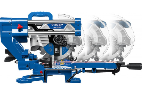 Купить Пила торцовочная ЗУБР Профессионал ППТ-216-П с протяжкой фото №6