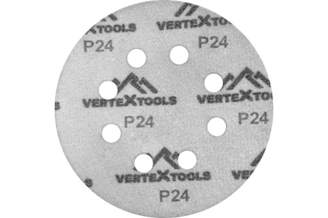 Купить Круг абразивный VERTEX под ЛИПУЧКУ 8 отверстий  125мм  100шт   Р 24 фото №3