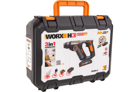 Купить Перфоратор WORX WX 394.3 аккумуляторный фото №7