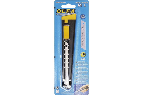 Купить Металлический нож OLFA с выдвижным лезвием 18 мм OL-ML фото №2